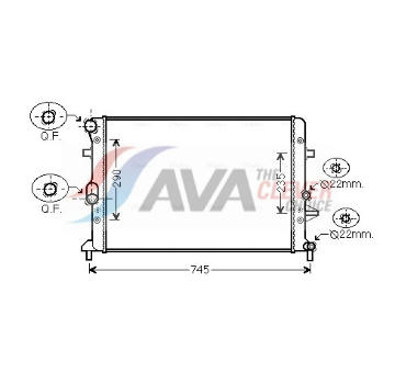 Chladič, chlazení motoru AVA Clever Choice VNA2289