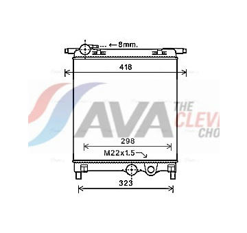 Chladič, chlazení motoru AVA Clever Choice VNA2325