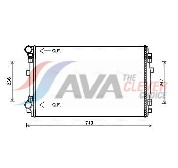 Chladič, chlazení motoru AVA Clever Choice VNA2338