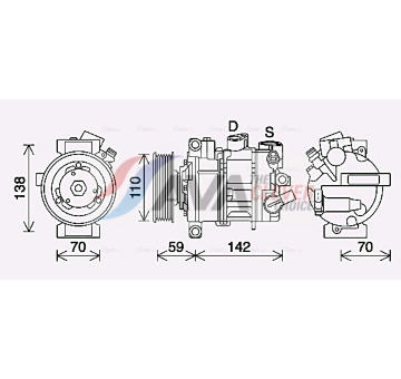 Kompresor, klimatizace AVA Clever Choice VNAK401