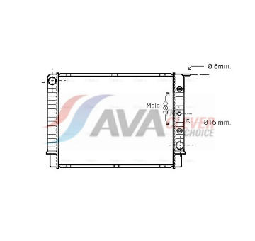 Chladič, chlazení motoru AVA Clever Choice VO2062