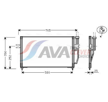Kondenzátor, klimatizace AVA Clever Choice VO5128