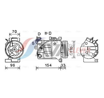 Kompresor, klimatizace AVA Clever Choice VOK183