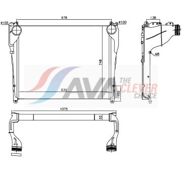 Chladič turba AVA Clever Choice ME4350