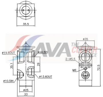 Expanzní ventil, klimatizace AVA Clever Choice VL1179