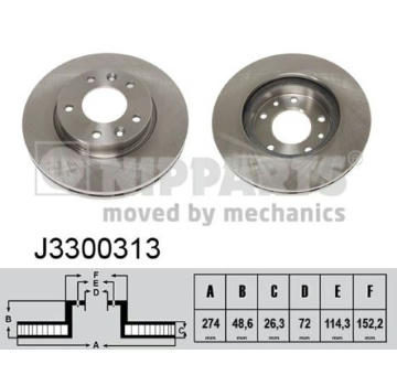 Brzdový kotouč NIPPARTS J3300313