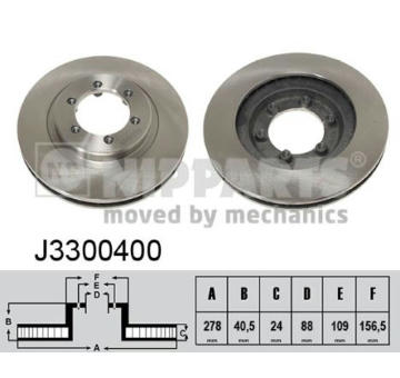 Brzdový kotouč NIPPARTS J3300400