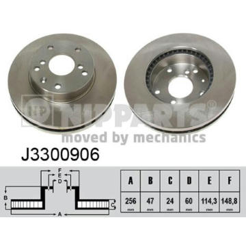 Brzdový kotouč NIPPARTS J3300906