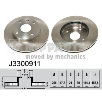 Brzdový kotouč NIPPARTS J3300911
