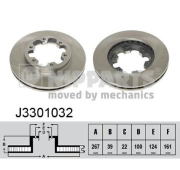 Brzdový kotouč NIPPARTS J3301032