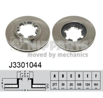 Brzdový kotouč NIPPARTS J3301044