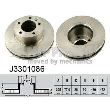 Brzdový kotouč NIPPARTS J3301086