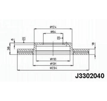 Brzdový kotouč NIPPARTS J3302040