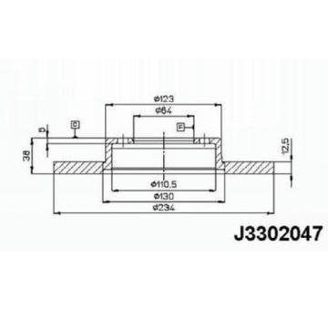 Brzdový kotouč NIPPARTS J3302047