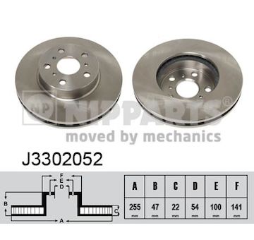 Brzdový kotouč NIPPARTS J3302052