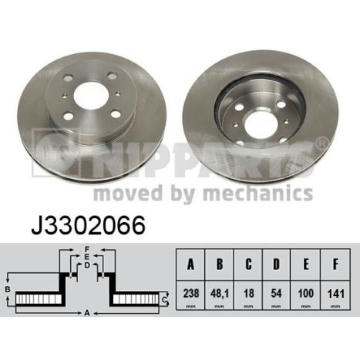 Brzdový kotouč NIPPARTS J3302066