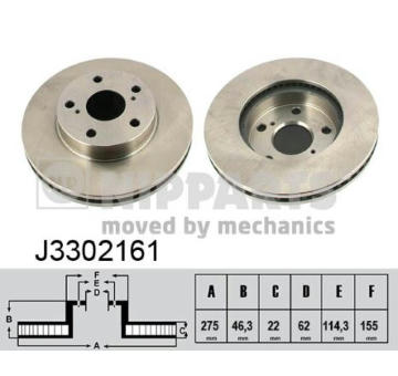 Brzdový kotouč NIPPARTS J3302161