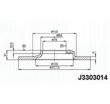 Brzdový kotouč NIPPARTS J3303014