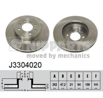 Brzdový kotouč NIPPARTS J3304020