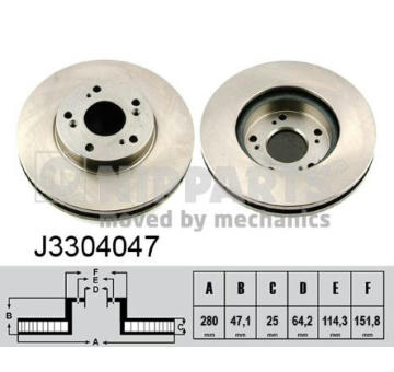 Brzdový kotouč NIPPARTS J3304047