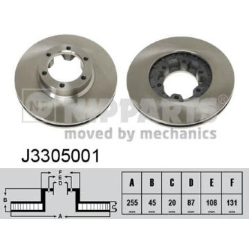 Brzdový kotouč NIPPARTS J3305001