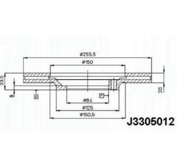 Brzdový kotouč NIPPARTS J3305012