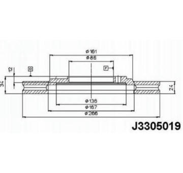 Brzdový kotouč NIPPARTS J3305019