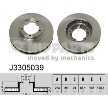 Brzdový kotúč NIPPARTS J3305039