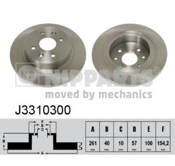 Brzdový kotouč NIPPARTS J3310300