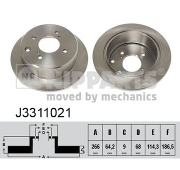 Brzdový kotouč NIPPARTS J3311021