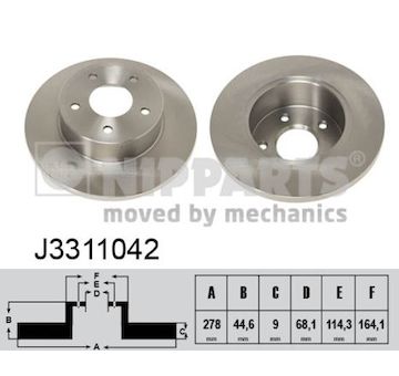 Brzdový kotouč NIPPARTS J3311042