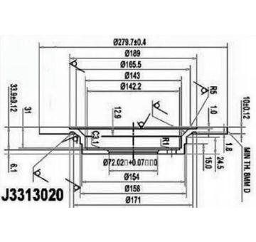 Brzdový kotouč NIPPARTS J3313020