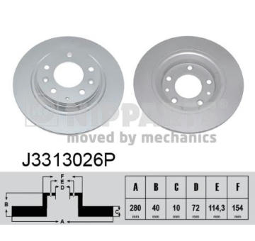 Brzdový kotouč NIPPARTS J3313026P