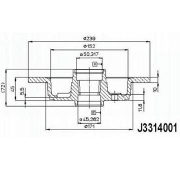 Brzdový kotouč NIPPARTS J3314001