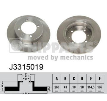 Brzdový kotouč NIPPARTS J3315019