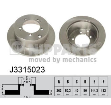 Brzdový kotouč NIPPARTS J3315023