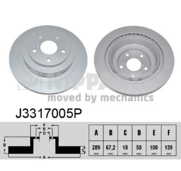 Brzdový kotouč NIPPARTS J3317005P