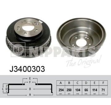 Brzdový buben NIPPARTS J3400303