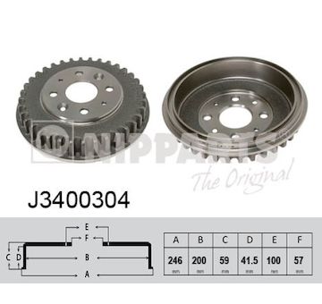 Brzdový buben NIPPARTS J3400304