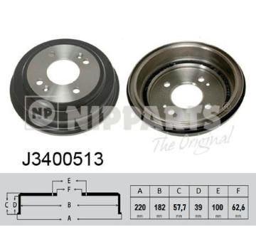 Brzdový buben NIPPARTS J3400513