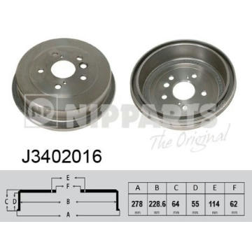 Brzdový buben NIPPARTS J3402016