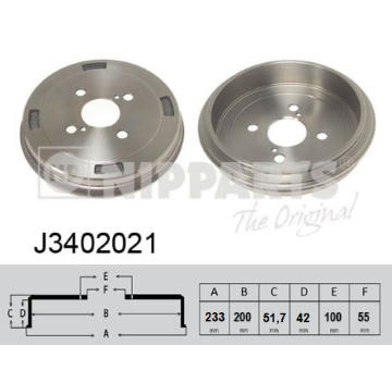 Brzdový bubon NIPPARTS J3402021