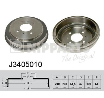 Brzdový buben NIPPARTS J3405010