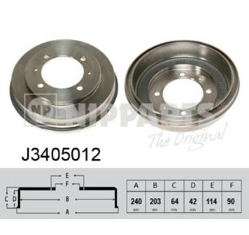 Brzdový bubon NIPPARTS J3405012