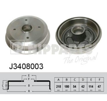 Brzdový buben NIPPARTS J3408003