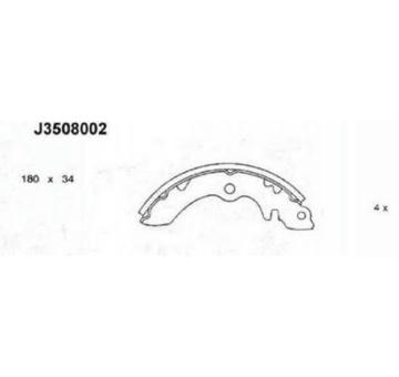 Sada brzdových čelistí NIPPARTS J3508002