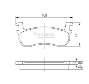 Sada brzdových destiček, kotoučová brzda NIPPARTS J3601003