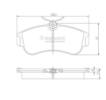 Sada brzdových destiček, kotoučová brzda NIPPARTS J3601051