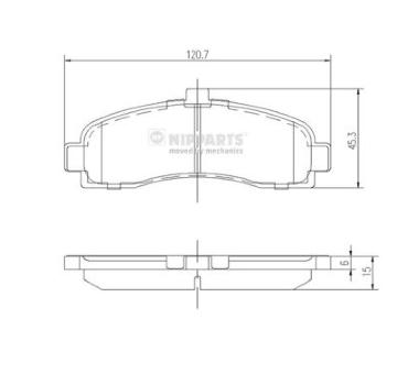 Sada brzdových destiček, kotoučová brzda NIPPARTS J3601053