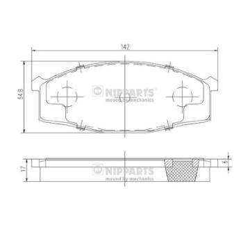 Sada brzdových destiček, kotoučová brzda NIPPARTS J3601061
